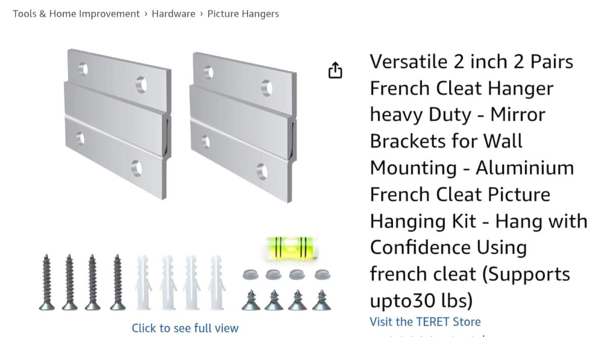French cleat hanger